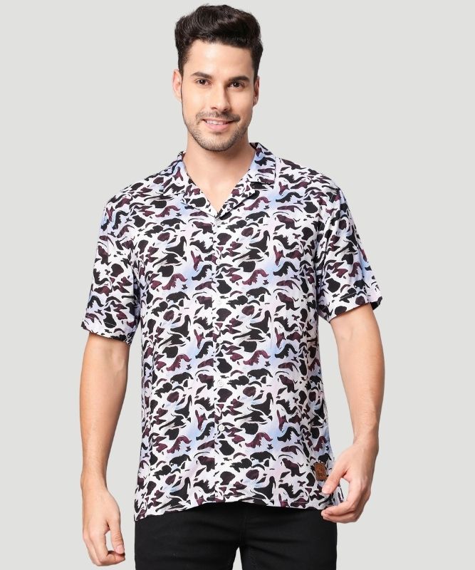 Men's Multicolor Abstact Print Regular Fit Shirt